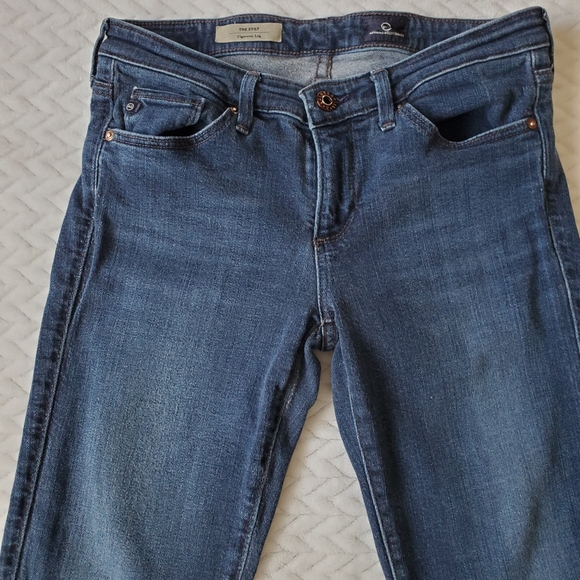 AG Adriano Goldschmied The Stilt Cigarette Leg Blue Jeans Size 27R - Picture 3 of 13